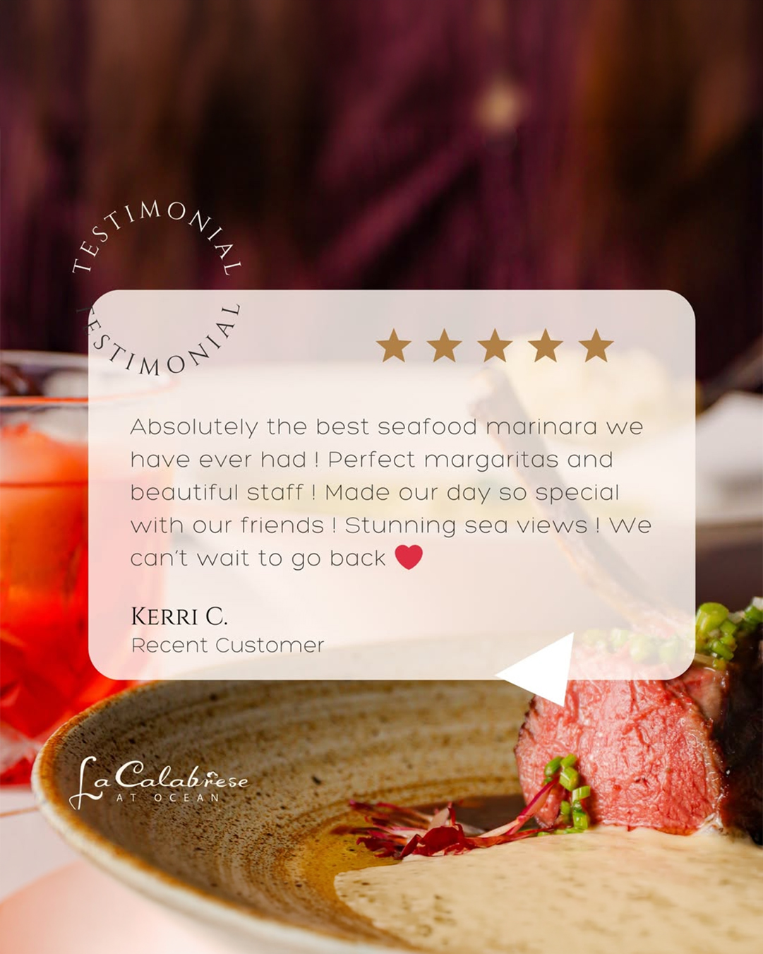Post Instagram: la recensione a cinque stelle di una cliente